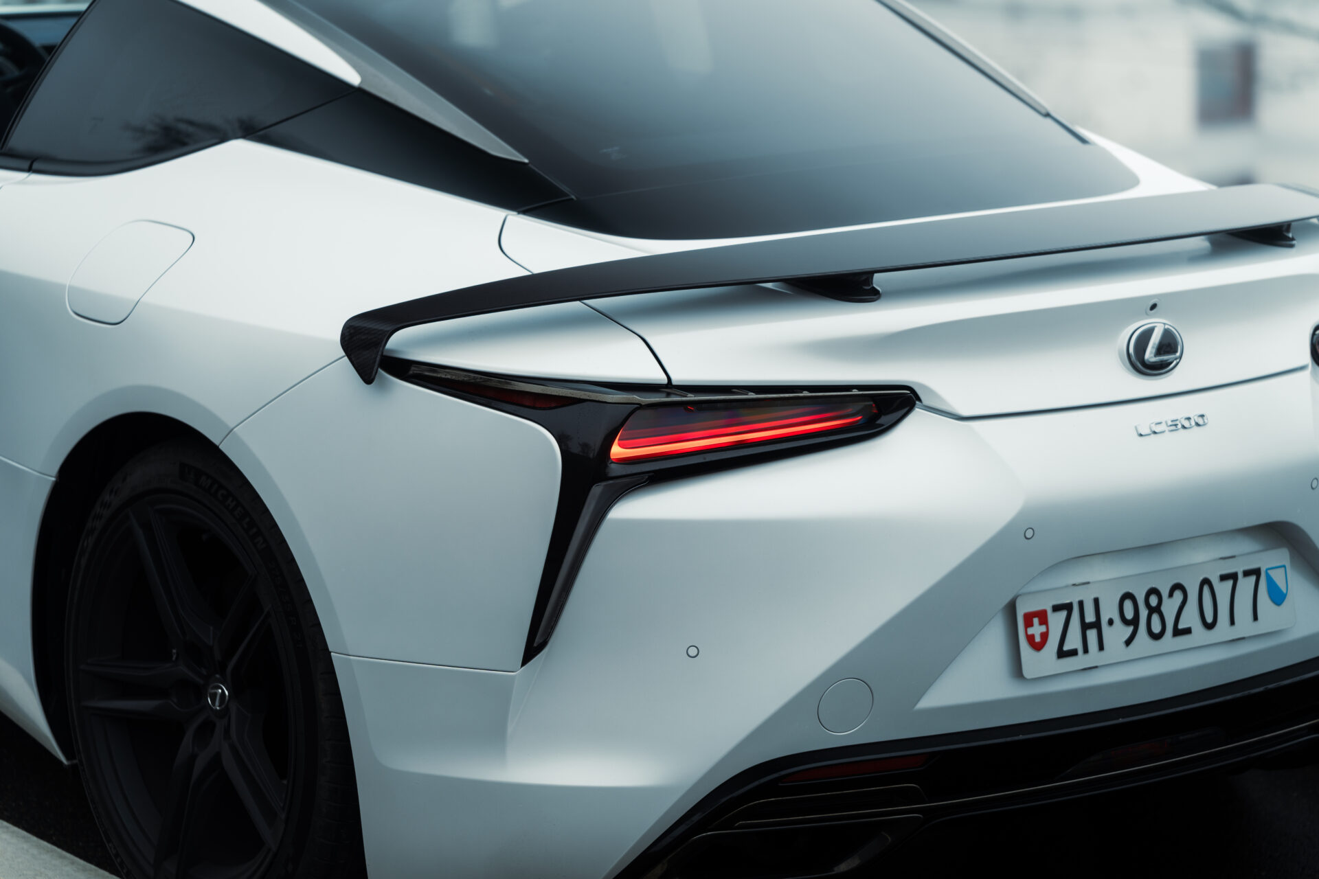 Rear lights of a Lexus LC500 Ultimate Edition