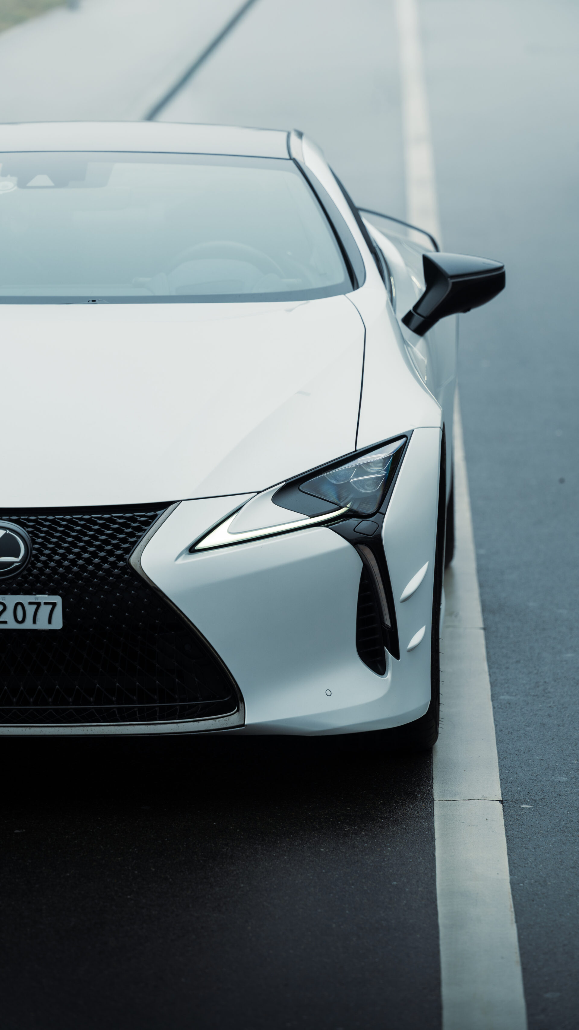 Front light of a Lexus LC500 Ultimate Edition close up