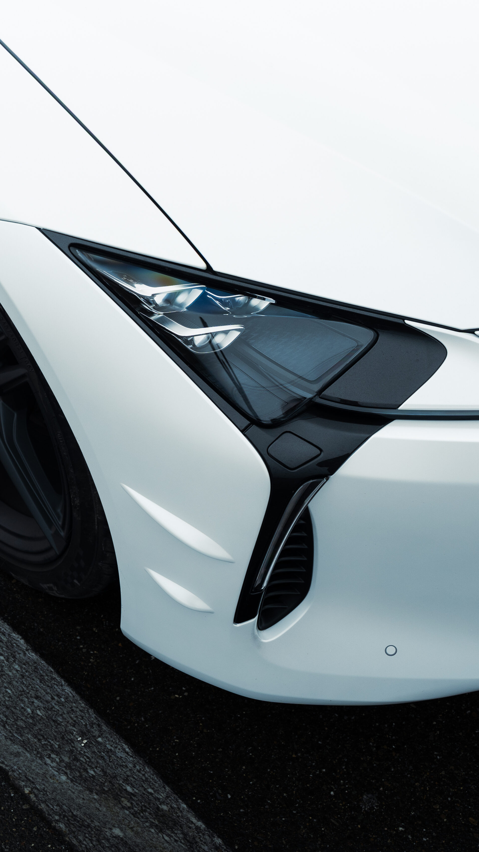 Front light of a Lexus LC500 Ultimate Edition close up